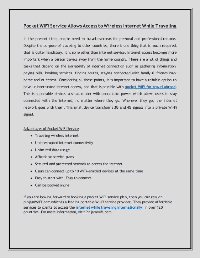 Wifi Service Plans >> Pocket Wifi Service Allows Access To Wireless Internet While Wifi Service Plans >> Pocket Wifi Service Allows Access To Wireless Internet While