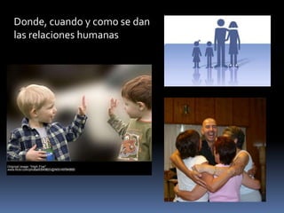 Donde, cuando y como se danlas relaciones humanas