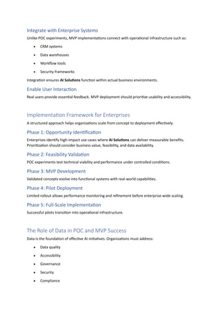POC & MVP Development for AI Solutions - Enterprise Implementation ...