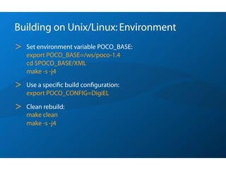 POCO C++ Libraries Intro and Overview | PDF