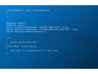 POCO C++ Libraries Intro and Overview | PDF