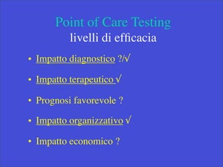 Point of care testing