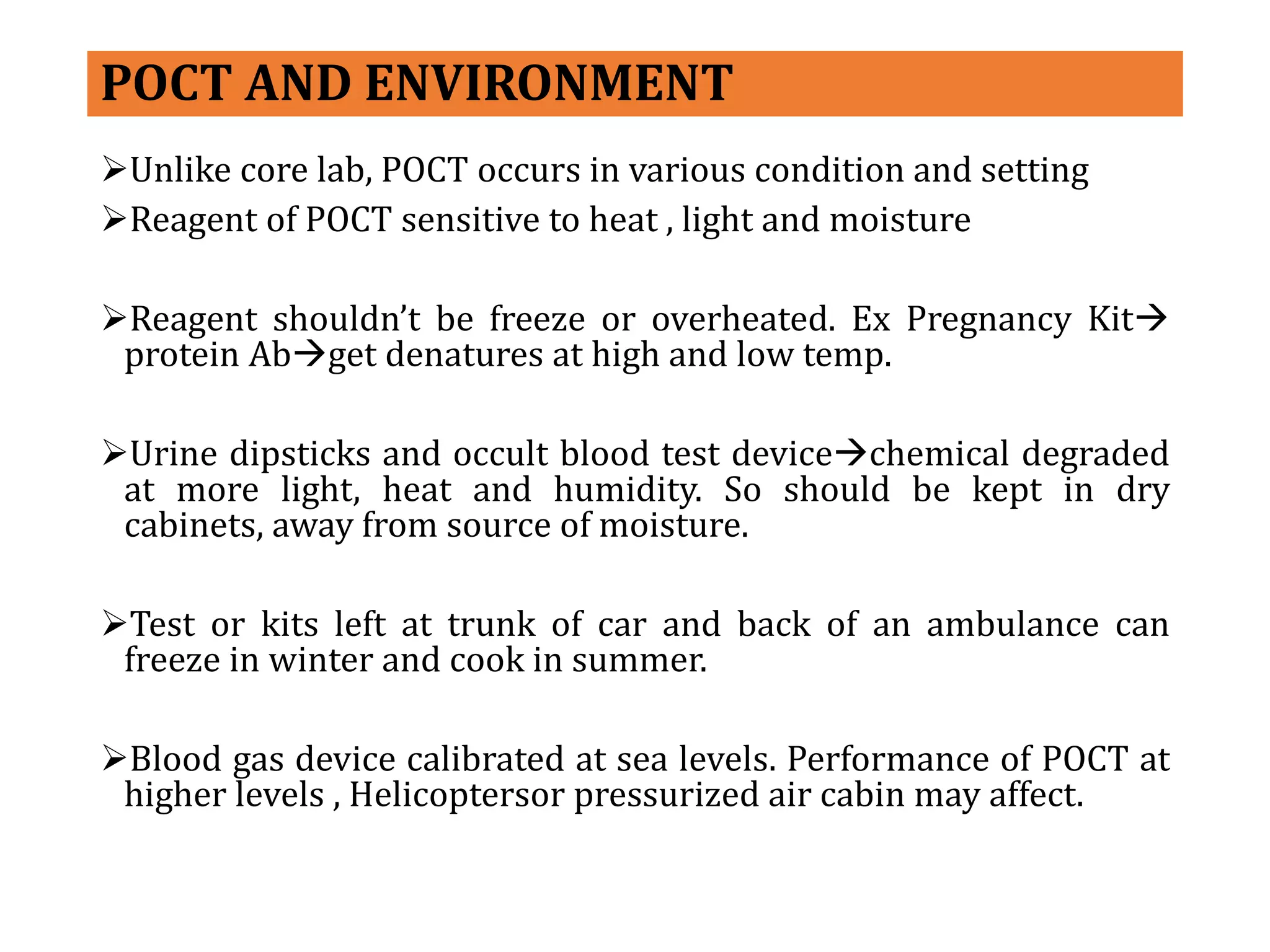 Point of care testing ( POCT) | PDF