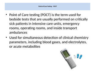 Pcot Monitor define difference between Poct and multiplexed pcot.pptx | Free Download