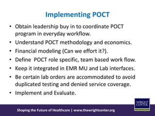 Point of Care Testing for Enhancing Patient Centered Planned Care ...