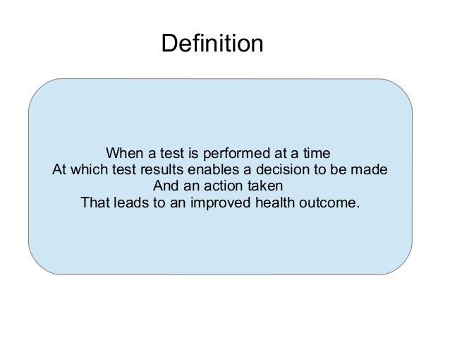 Point Of Care Testing