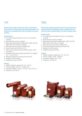 ABB Indoor Current & Voltage Transformers - Instrument Transformers For ...