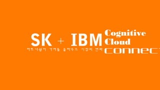 Cognitive
Cloud
Connect
SK IBM파트너쉽이 가져올 클라우드 시장의 변화
+
 