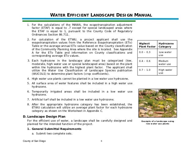 Water Efficient Landscape Design Manual - County of San Diego