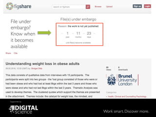 Work smart. Discover more.
Supported by
File under
embargo?
Know when
it becomes
available
 