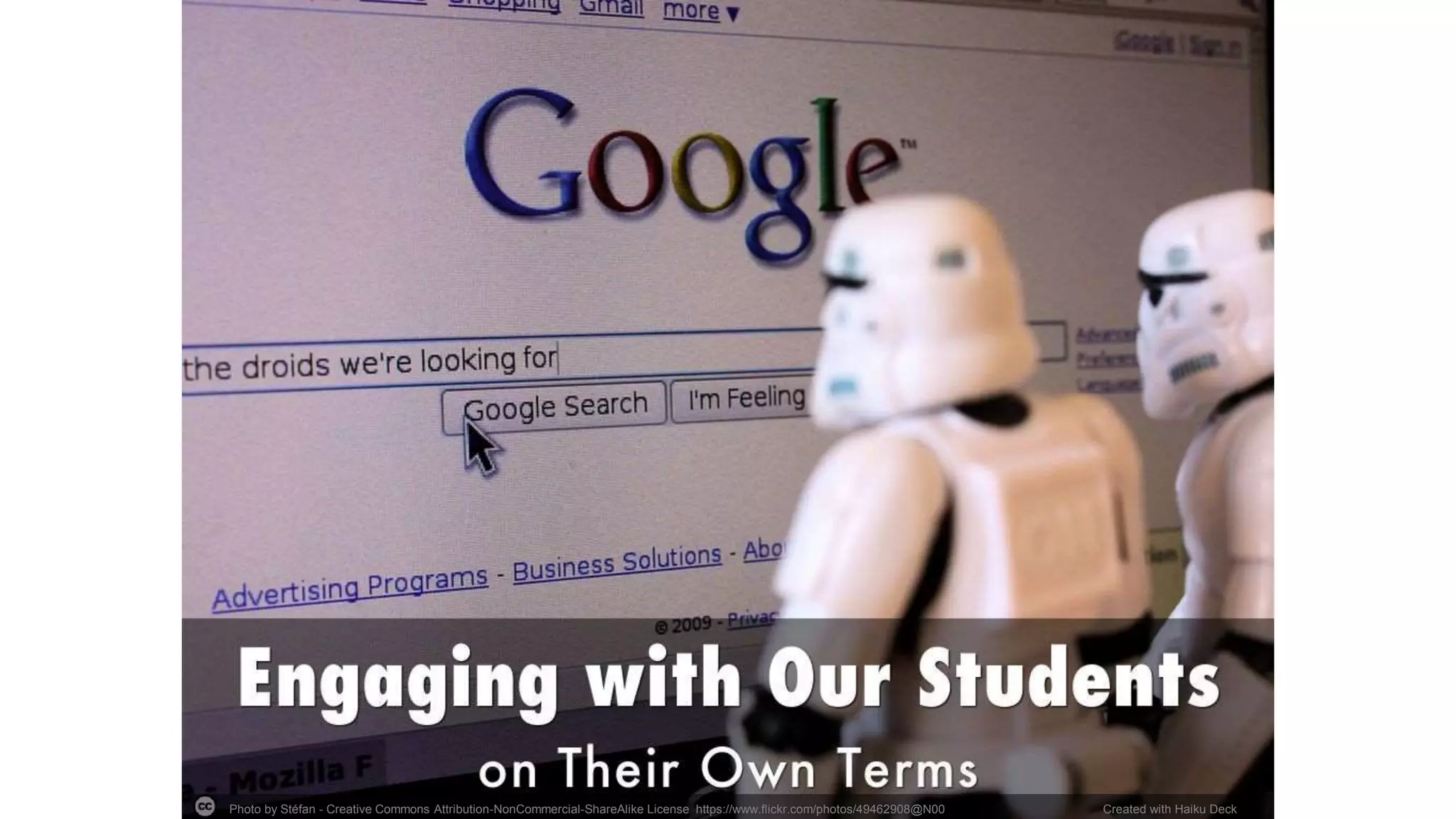 Photo by Stéfan - Creative Commons Attribution-NonCommercial-ShareAlike License https://www.flickr.com/photos/49462908@N00 Created with Haiku Deck
 