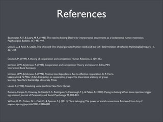 Bonus!
How to leverage belongingness at scale?	

!

Mere belonging - “a minimal social connection”	

(Walton et al., 2011)
Perception that course will
have collaborative social
interactions	

Shared birthday with peer
role model	

Shared esoteric preferences
(e.g., music) with a peer
learner	


Motivation &
Persistence

 