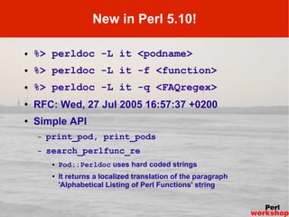 POD2::* and Perl translation documentation project Slide 11