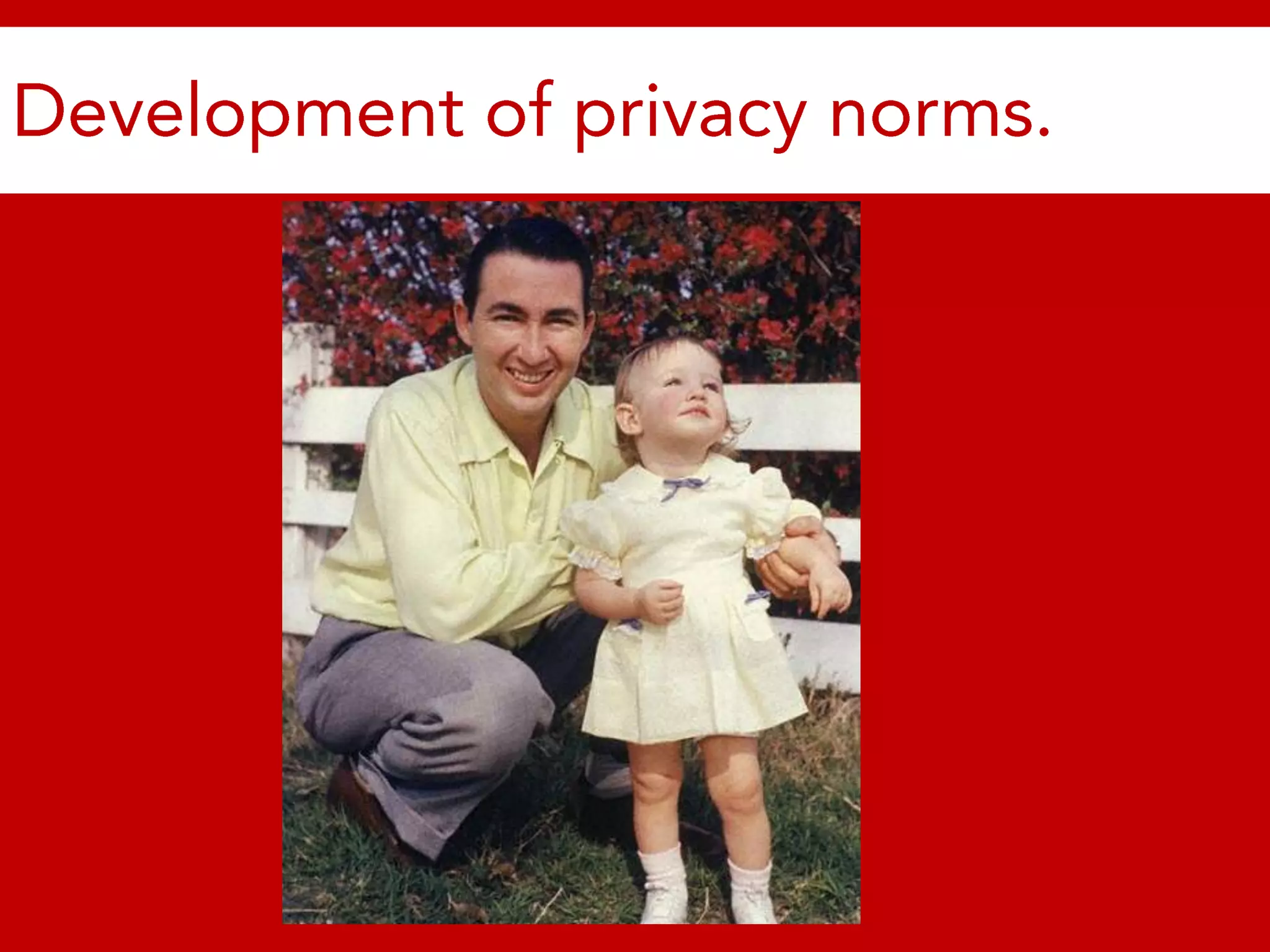 Development of privacy norms.