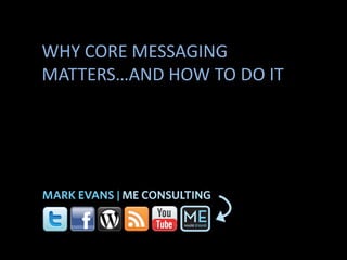 WHY CORE MESSAGING MATTERS…AND HOW TO DO IT 