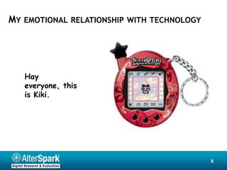 MY EMOTIONAL RELATIONSHIP WITH TECHNOLOGY




   Hay
   everyone, this
   is Kiki.




                                            8
 