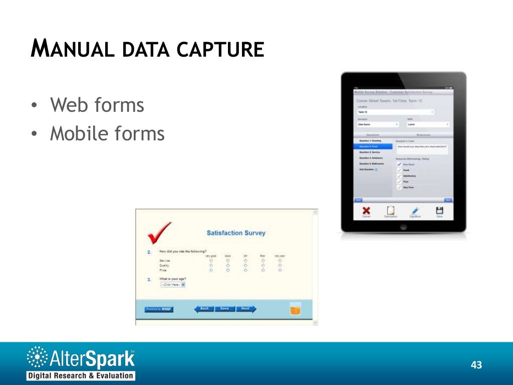 MANUAL DATA CAPTURE • Web
