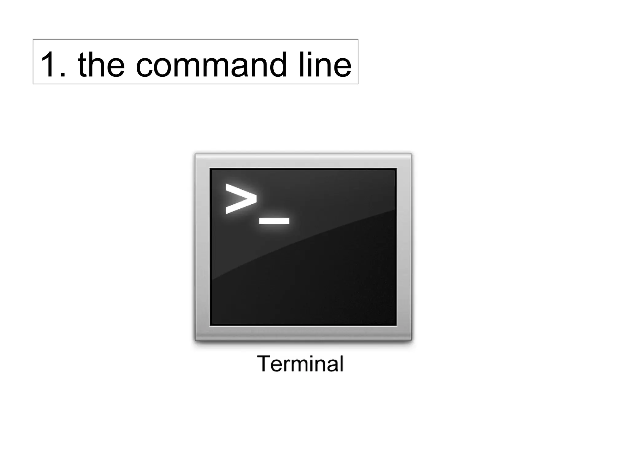 1. the command line
 