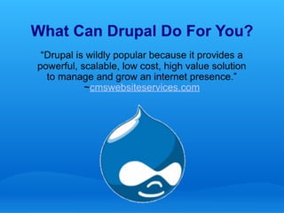 What Can Drupal Do For You?