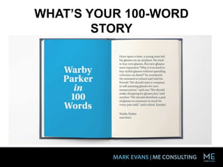 WHAT’S YOUR 100-WORD
STORY
 