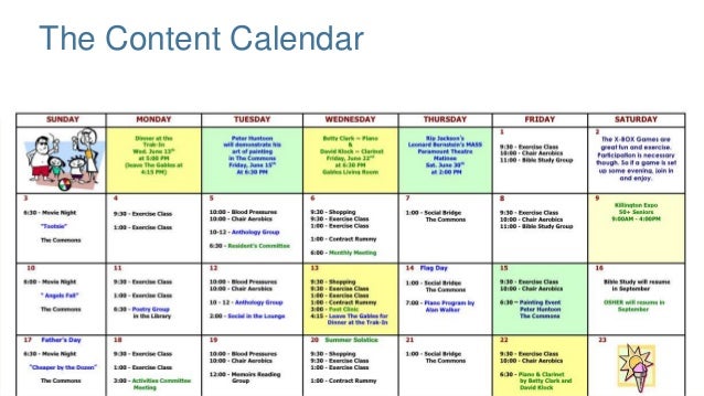 camp schedule template