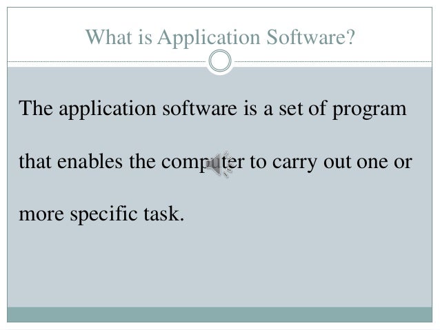 what is application software