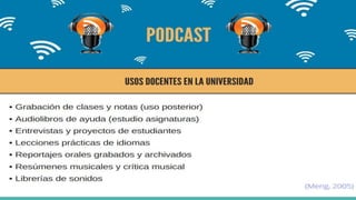 4. Posibilidades didácticas del podcast.
 