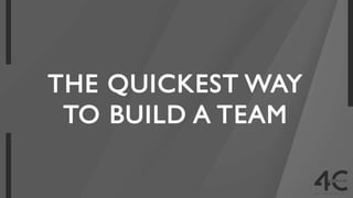 The Quickest Way To Build A Team