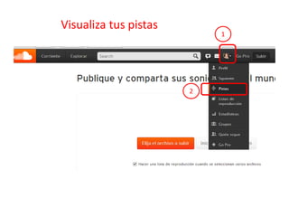 Visualiza tus pistas
2
1
 