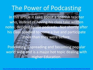 Podcasting