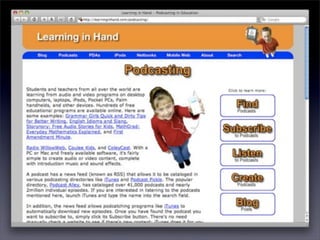 Tony Vincent - Podcasting for Learners