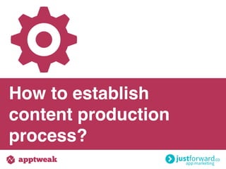 How to establish
content production
process?
 