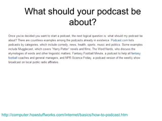 Podcasting interview Slide 5