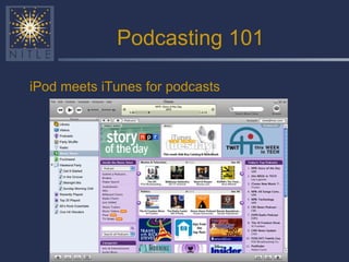 Podcasting 101 iPod meets iTunes for podcasts 