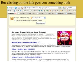 But clicking on the link gets you something odd: 