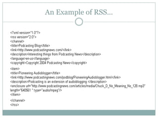 An Example of RSS…