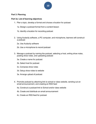 Podcasting for middle and high school teachers | DOCX