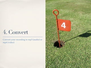 1. Plan
Research & write script
Gather music/images/video
 