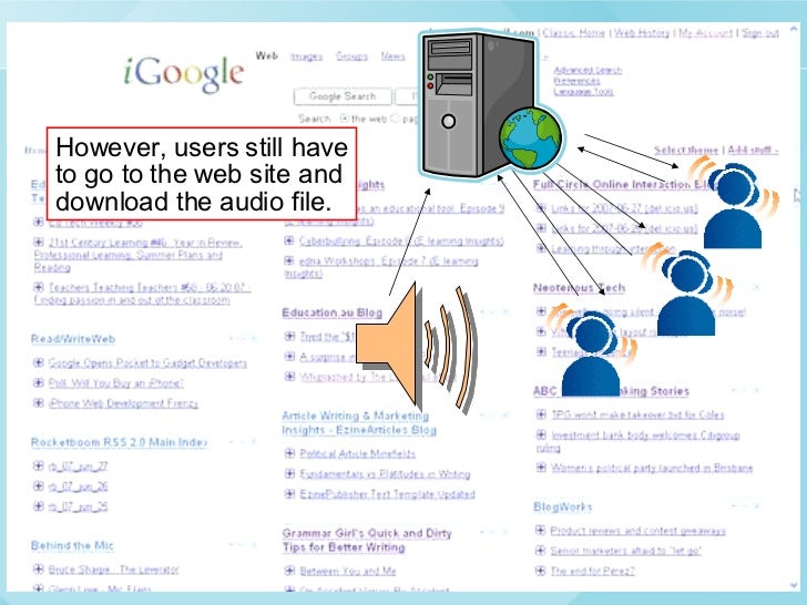 Difference between podcasts and audio files Slide 9