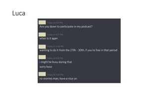 Podcast participants.