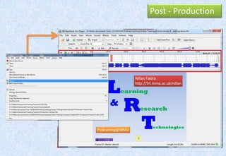 Tagging2. Publication(Upload podcast)3. Delivery(To your Students)Outlook - Email