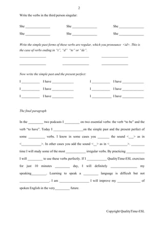 Podcast worksheet simple present_simple_past_-_worksheet | PDF