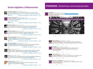PODEMOS. Dinámicas comunicacionalesGestos digitales y folksonomías
 