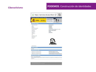 PODEMOS. Construcción de identidadesCiberactivismo
 