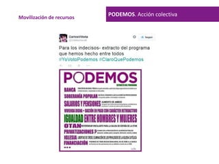 PODEMOS. Acción colectivaMovilización de recursos
 