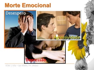 Morte Emocional
Desespero




                                    Agressividade



                    Depressão
ICNV | Vila – Jan MMX / Pr. Weber
 