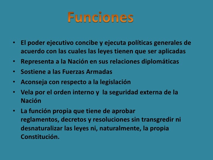 Poder ejecutivo