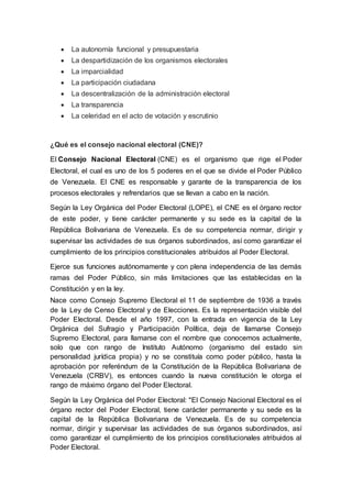 Poder electoral | DOCX