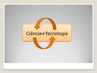 Ciência≠Tecnologia
 