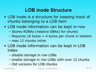 Oracle LOB Internals and Performance Tuning | PDF
